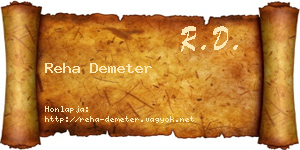 Reha Demeter névjegykártya